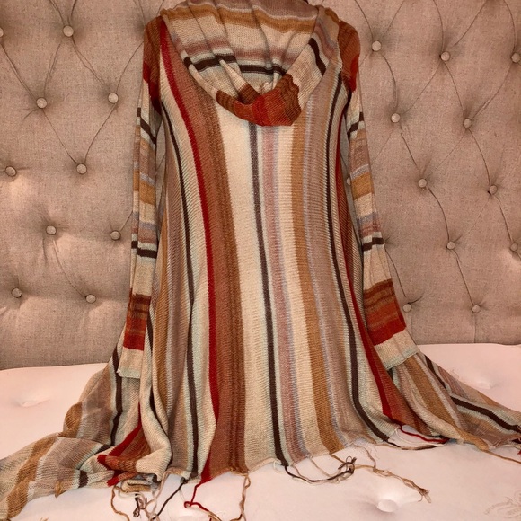 Goddis Multicolored Hooded Cardigan - Picture 2 of 6